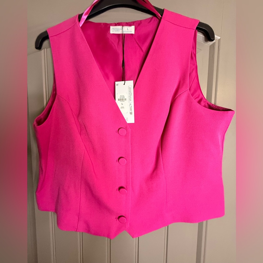 Primark Vibrant Pink Button-Up Blouse